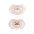 CANPOL BABIES Set symetrických silikónových cumlíkov 0-6m Royal baby ružový