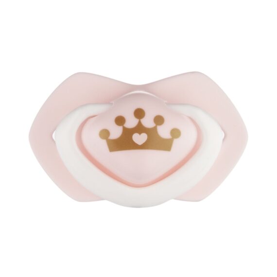 CANPOL BABIES Set symetrických silikónových cumlíkov 0-6m Royal baby ružový