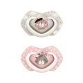 CANPOL BABIES Set symetrických silikónových cumlíkov 6-18m Bonjour Paris ružový