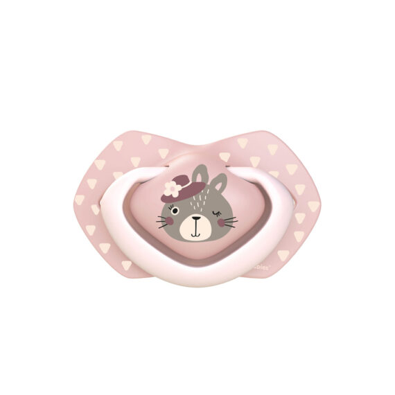 CANPOL BABIES Set symetrických silikónových cumlíkov 6-18m Bonjour Paris ružový