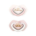 CANPOL BABIES Set symetrických silikónových cumlíkov 6-18m Royal baby ružový
