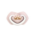 CANPOL BABIES Set symetrických silikónových cumlíkov 6-18m Royal baby ružový