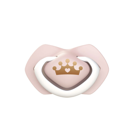 CANPOL BABIES Set symetrických silikónových cumlíkov 6-18m Royal baby ružový