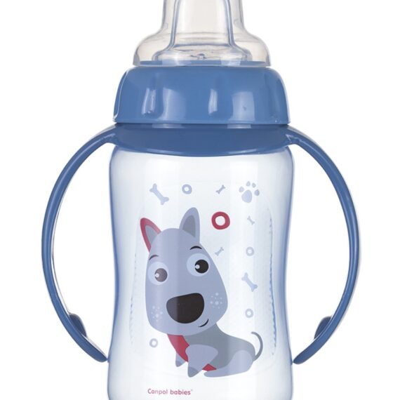 CANPOL BABIES Hrnček tréningový s úchytmi Cute Animals 320ml – psík