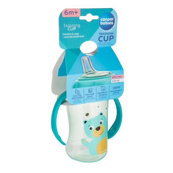 CANPOL BABIES Hrnček s mäkkým náustkom Zvieratko 320ml (6m+)