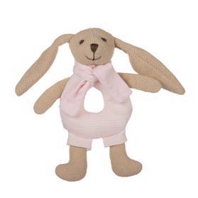 CANPOL BABIES Zajačik Bunny s hrkálkou ružový