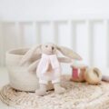 CANPOL BABIES Zajačik Bunny s hrkálkou ružový