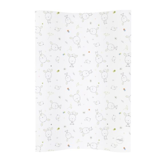 CEBA Podložka prebaľovacia 2-hranná mäkká COSY (50×70) Dream bodkami biela