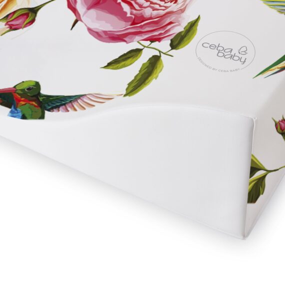 CEBA Podložka prebaľovacia 2-hranná mäkká COSY (50×70) Flora&Fauna Flores