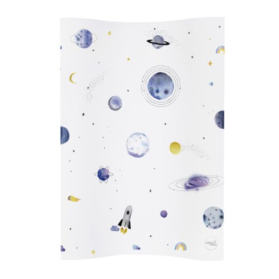 CEBA Podložka prebaľovacia 2-hranná mäkká COSY (50×70) Watercolor World Universe