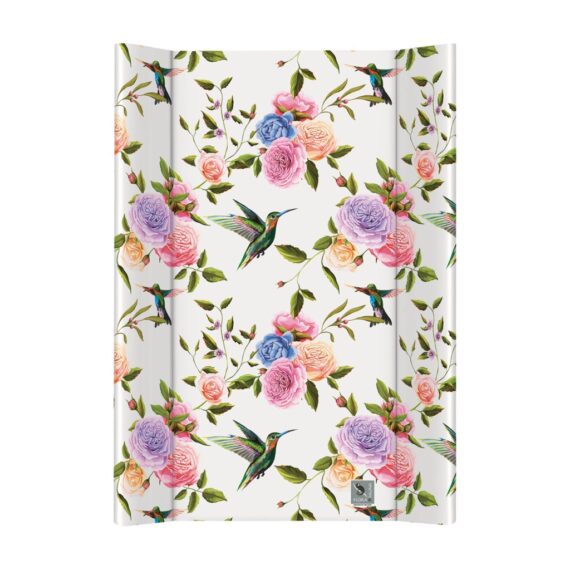 CEBA Podložka prebaľovacia 2-hranná s pevnou doskou (50×70) Comfort Flora&Fauna Flores