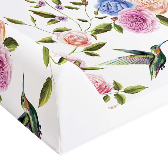 CEBA Podložka prebaľovacia 2-hranná s pevnou doskou (50×70) Comfort Flora&Fauna Flores