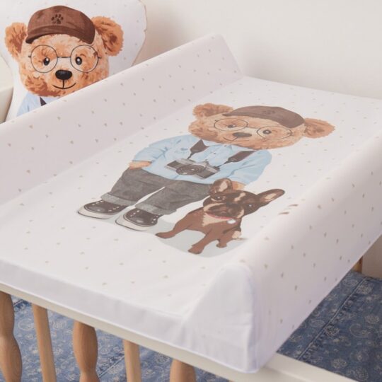 CEBA Podložka prebaľovacia 2-hranná s pevnou doskou (50×70) Comfort Fluffy Puffy Nelly
