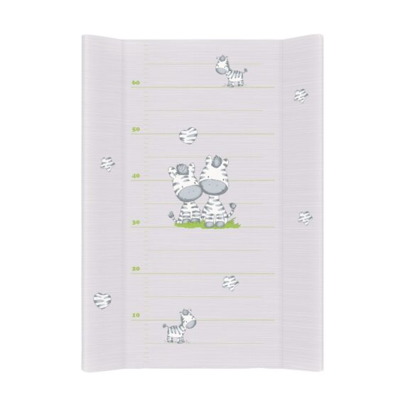 CEBA Podložka prebaľovacia 2-hranná s pevnou doskou (50×70) Comfort Zebra šedá