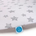 CEBA Poťah na mäkkú prebaľovaciu podložku (50×70) 2 ks Grey Stars+Yellow Stars