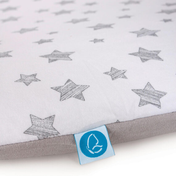 CEBA Poťah na mäkkú prebaľovaciu podložku (50×70) 2 ks Grey Stars+Yellow Stars
