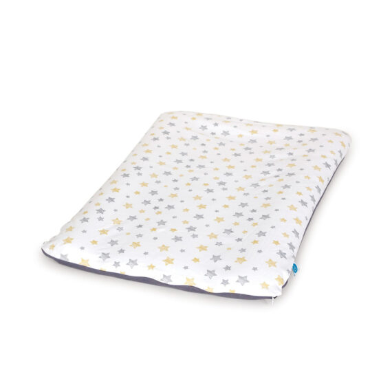 CEBA Poťah na mäkkú prebaľovaciu podložku (50×70) 2 ks Grey Stars+Yellow Stars
