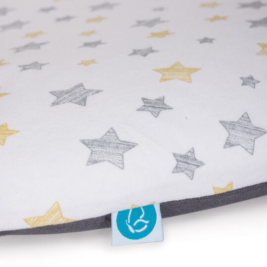 CEBA Poťah na mäkkú prebaľovaciu podložku (50×70) 2 ks Grey Stars+Yellow Stars