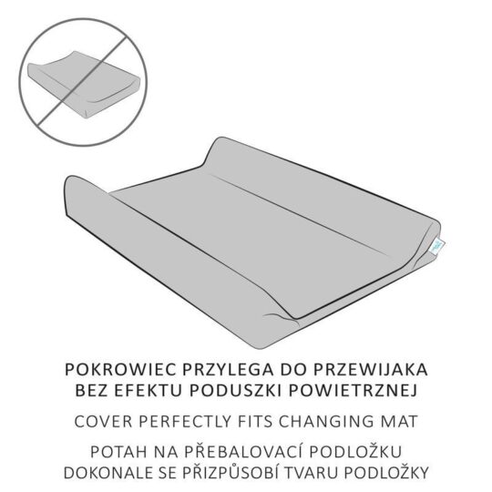 CEBA Poťah na prebaľovaciu podložku 50×70-80 cm 2 ks Dark Grey+White