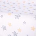 CEBA Poťah na prebaľovaciu podložku 50×70-80 cm 2 ks Light Grey+Yellow Stars