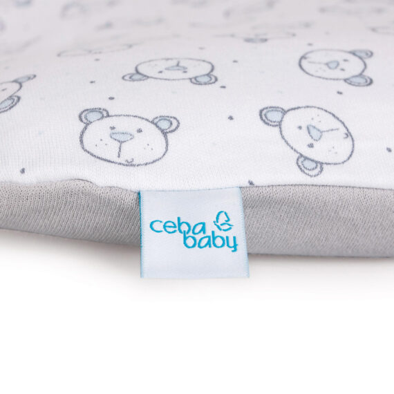 CEBA Poťah na prebaľovaciu podložku mäkkú 2 ks Blue, Teddy Bear+Light grey, Teddy Bear