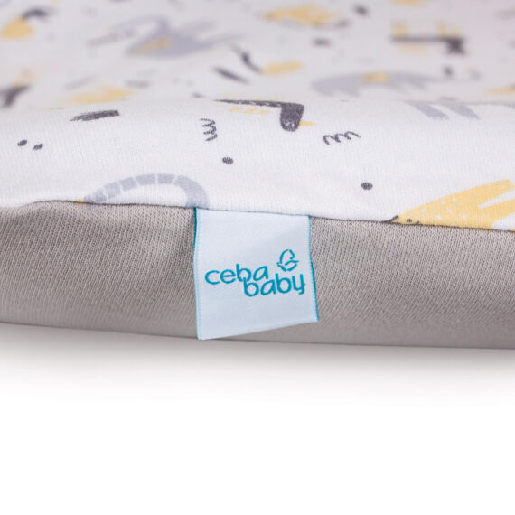 CEBA Poťah na prebaľovaciu podložku mäkkú 2 ks Dark grey, Elephant+Light grey, Elephant
