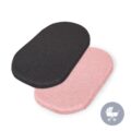 CEBA Plachta do kočíka 73-80×30-37 cm 2 ks Dark Grey+Pink