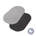 CEBA Plachta do kočíka 73-80×30-37 cm Light Grey+Dark Grey
