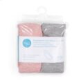 CEBA Plachta do kočíka 73-80×30-37 cm 2 ks Light Grey+Pink