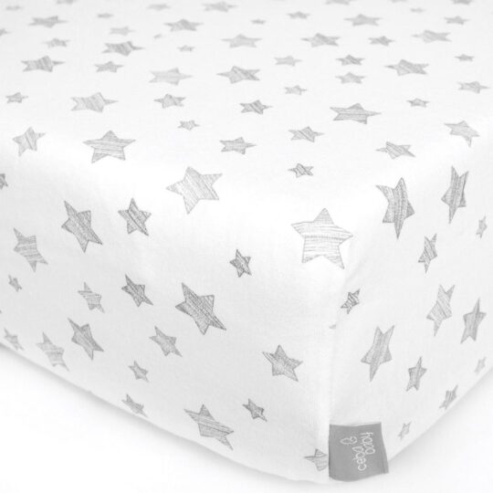 CEBA Plachta Žerzej napínacia s gumou 120 x 60 Grey Stars