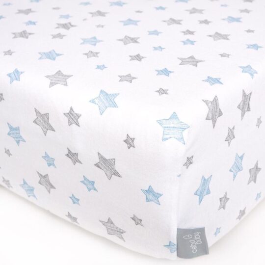 CEBA Plachta Žerzej napínacia s gumou 120x 60 Blue Stars