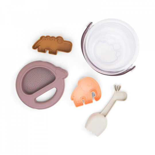 DONE BY DEER Set hrací na piesok Deer friends 5ks – ružový