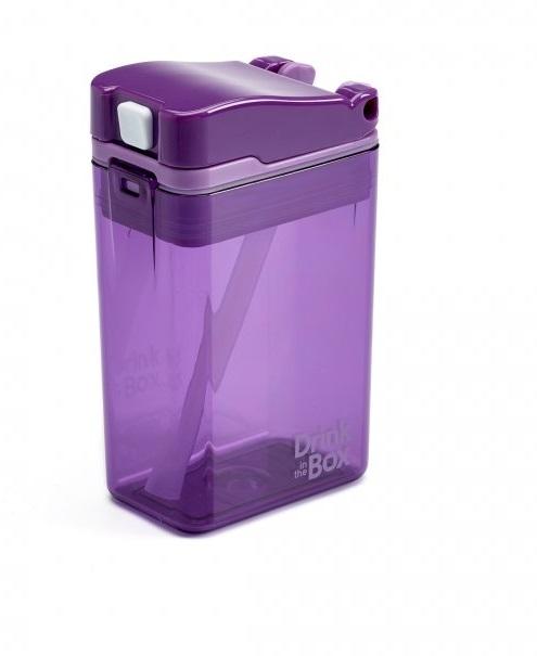 DRINK IN THE BOX Krabička nápojová 235 ml, purpurová