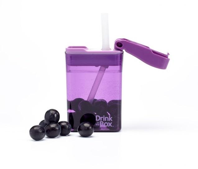 DRINK IN THE BOX Krabička nápojová 235 ml, purpurová