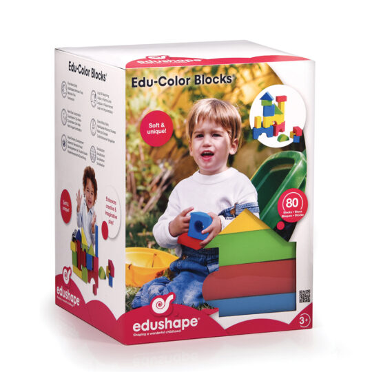 EDUSHAPE Kocky stavebnica farebná penová 80 ks 36m+
