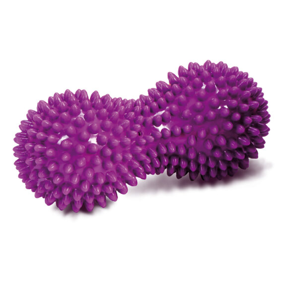 EDUSHAPE Loptička senzorická Peanut na rozvoj zručnosíi fialová 16×7,5cm 6m+