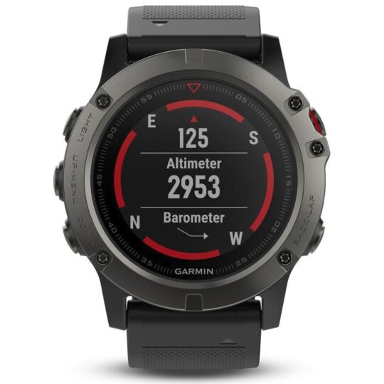 Garmin fénix 5X Sapphire, Grey, Black band