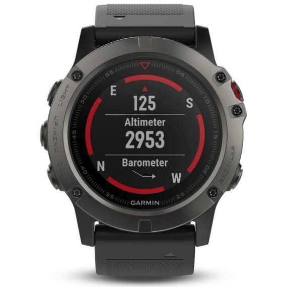 Garmin fénix 5X Sapphire, Grey, Black band