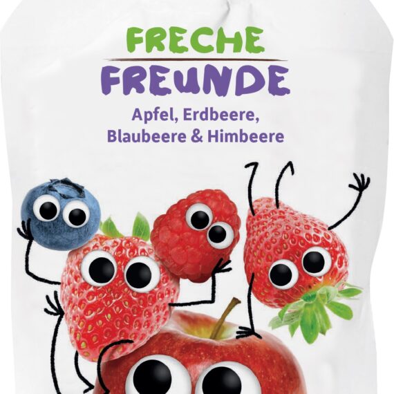 FRECHE FREUNDE BIO Kapsička ovocná Jablko, jahoda, čučoriedka a malina 100 g, 12m+