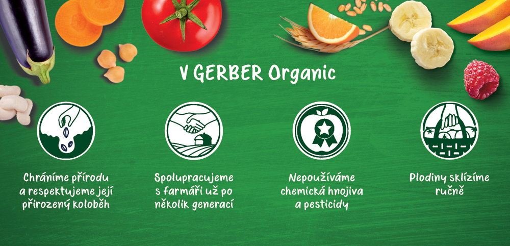 GERBER Organic 100% rastlinný príkrm ratatouille s makarónmi 190 g​