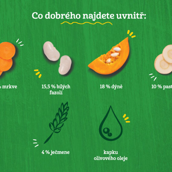 GERBER Organic 100% rastlinný príkrm lahodná tekvica s fazuľkami a paštrnákom 190 g