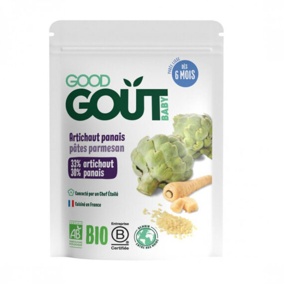 GOOD GOUT BIO Artičoky, paštrnák a cestoviny s parmezánom 190 g