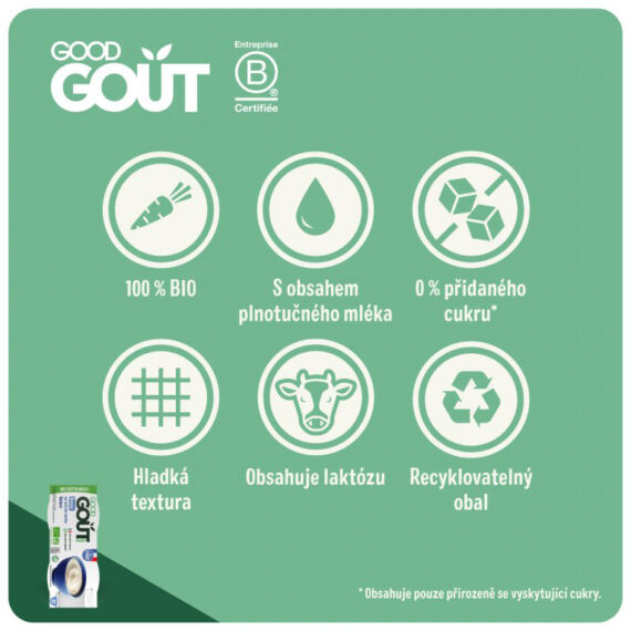 GOOD GOUT BIO Dezert mliečny (2×100 g), 6m+