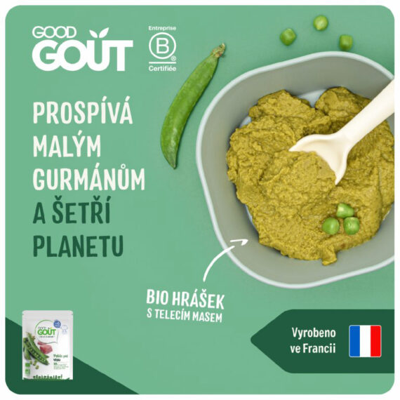 GOOD GOUT BIO Hrášok s teľacím mäsom 190 g