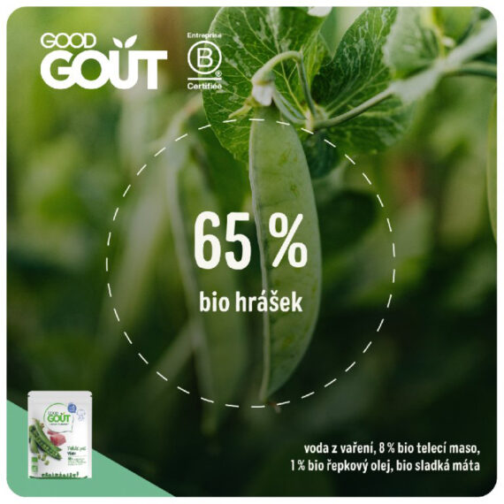 GOOD GOUT BIO Hrášok s teľacím mäsom 190 g