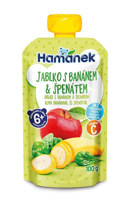 HAMÁNEK Kapsička Jablko, banán, špenát 100 g