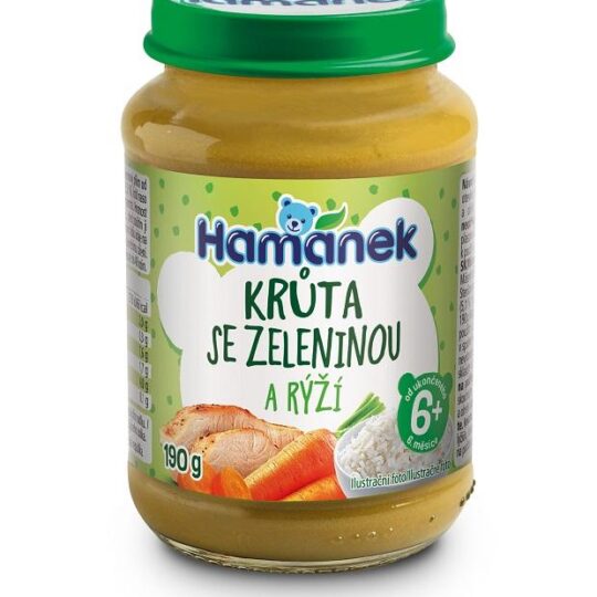 HAMÁNEK Morka s gratinovanou zeleninou a ryžou 190 g