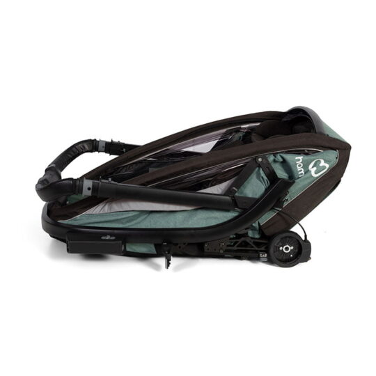 HAMAX Vozík vr. ramená + kočíkový set za bicykel Cocoon Green/black