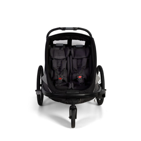 HAMAX Vozík vr. ramená + kočíkový set za bicykel Cocoon Grey/black