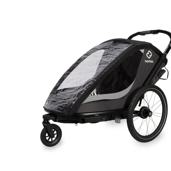 HAMAX Vozík vr. ramená + kočíkový set za bicykel Cocoon Grey/black